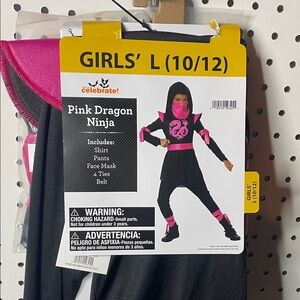 NWT Pink Dragon Ninja Costume (Girls’ Large)